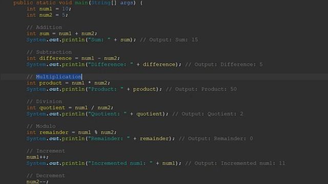 Java Program to perform Arithmetic Operations смотреть онлайн