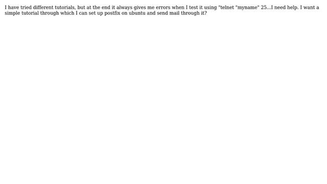 Ubuntu: How do I set up postfix to send mail through it? смотреть онлайн