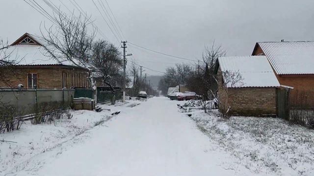 Знаменка. Улица Харьковская. Кировоградская область. Зима. смотреть онлайн