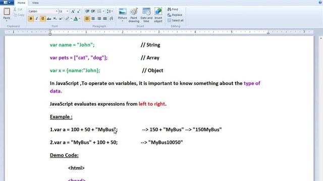 TAMIL JAVASCRIPT DATA TYPES NUMBERS STRING ARRAY OBJECTS DEMO смотреть онлайн