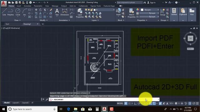 How to convert PDF to AutoCAD in just 2 minutes ? || Autocad || смотреть онлайн