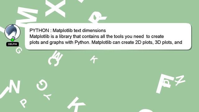 PYTHON : Matplotlib text dimensions смотреть онлайн