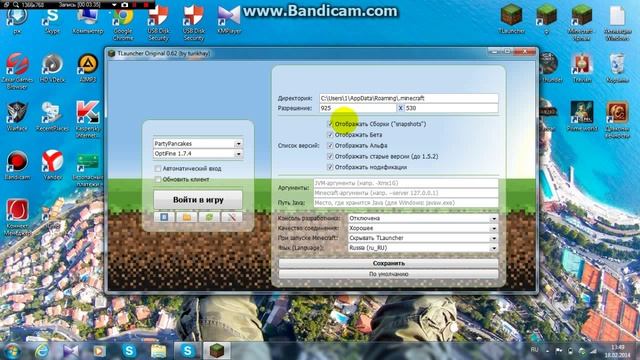 TLauncher 0.62[для любой версии майнкрафт - for every version of minecraft] смотреть онлайн