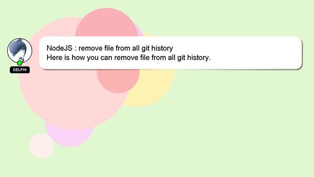 NodeJS : remove file from all git history смотреть онлайн
