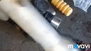 Мерседес w 220,замена Пневмобалона, Задней стойки