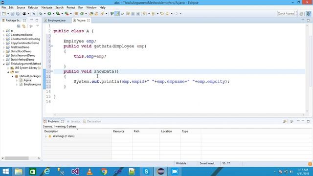 This as argument in method Part-20 # This keyword In Java смотреть онлайн