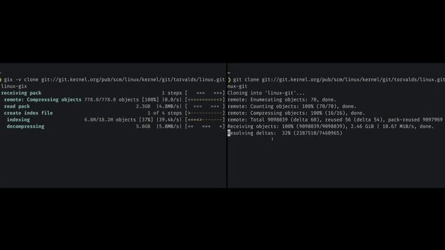 `gix` vs `git` - Racing to clone the Linux kernel смотреть онлайн