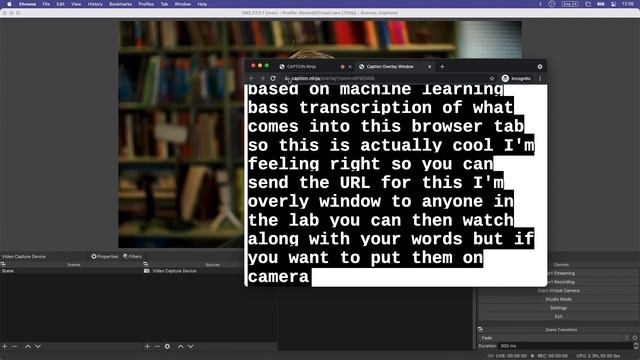 Automated real-time captions on Zoom using Caption.ninja and OBS смотреть онлайн
