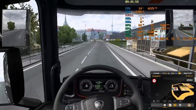 ETS 2 BENCHMARK, AMD VEGA 10 (RYZEN 7 4800H) all preset, part 1. #benchmark #apu #nographicscard смотреть онлайн