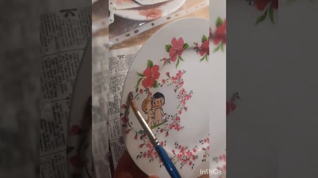 Декупаж тарелки... смотреть онлайн