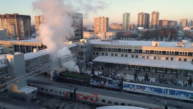 Прибытие поезда Деда Мороза Тюмень смотреть онлайн