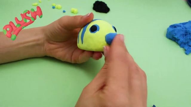 Инструкция по лепке из пушистого пластилина PLUSH: Рыбка смотреть онлайн