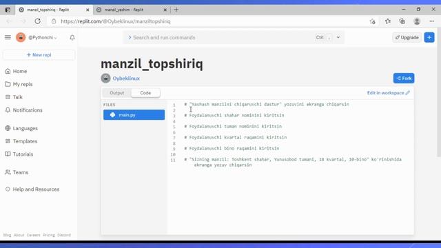 Python dasturlash tili. 1 - dars. 5-qism. Loyiha смотреть онлайн