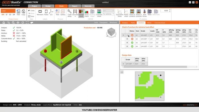 IDEA StatiCa : Base Plate Design смотреть онлайн