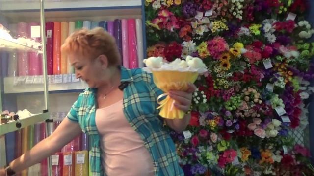 Мастер - класс. Букет с декором из искусственных цветов. смотреть онлайн