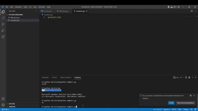 Python Dersleri 3: Sayısal Veri Tipleri | Integer ve Float смотреть онлайн