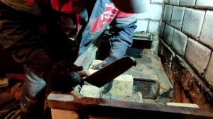 Ремонт и чистка печи с заменой духовки и колосников.