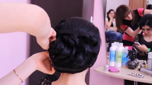 Вечерняя прическа в Махачкале в салоне Афродита смотреть онлайн