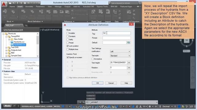 Import CSV into AutoCAD - Spatial Manager TP смотреть онлайн