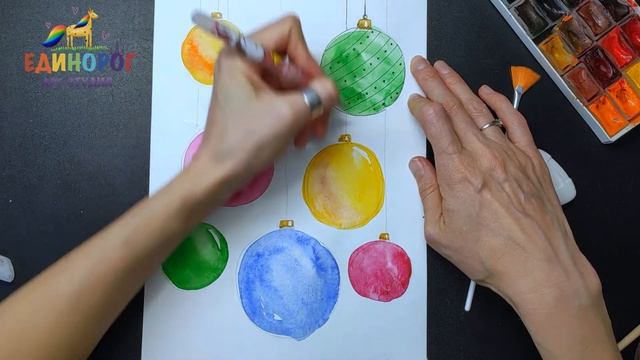 Как нарисовать новогодние рисунки. Рисовать просто. Уроки рисования для детей. Новый год. смотреть онлайн