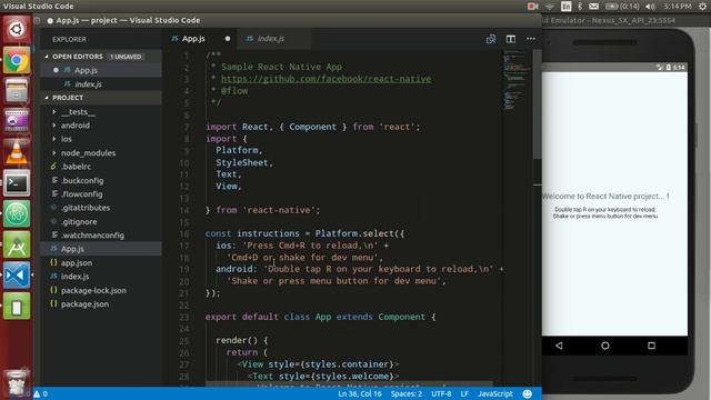React-native tutorial # 2 file structure and tags in react native смотреть онлайн