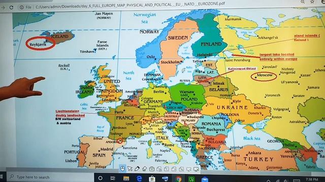 EUROPE continent map countries capitals physical political geography tricks studyforcivilservices 1 смотреть онлайн