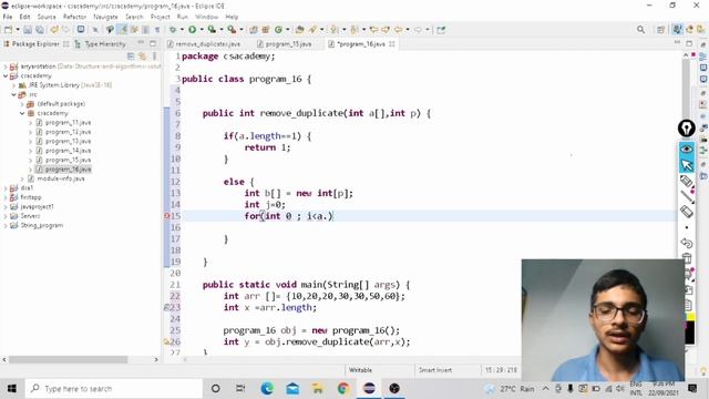 Remove Duplicate elements in Array | Java Practice program смотреть онлайн