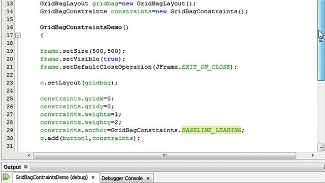 Java Programming Tutorial -GridBagConstraints-29- public static final int BASELINE_TRAILING смотреть онлайн