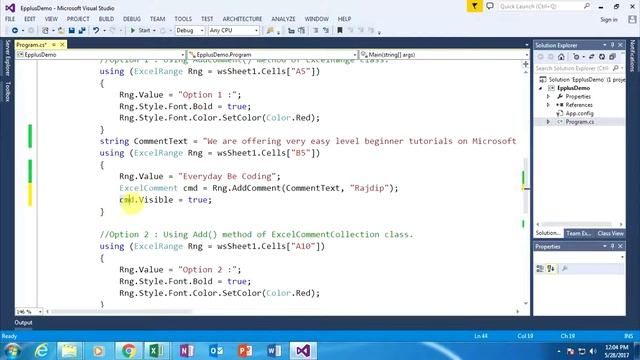 How to Create, Move, Show, Hide & Remove Comment in Excel Cell using EPPlus (C#) [Hindi]-PART 8 смотреть онлайн