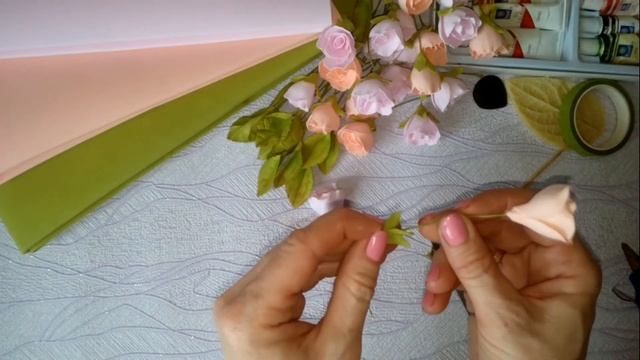 Нежный ободок с цветами из фоамирана смотреть онлайн