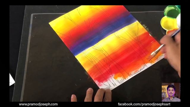 Silhouette Painting | Silhouette Art | Pramod Joseph | How to do a Silhouette Painting? смотреть онлайн