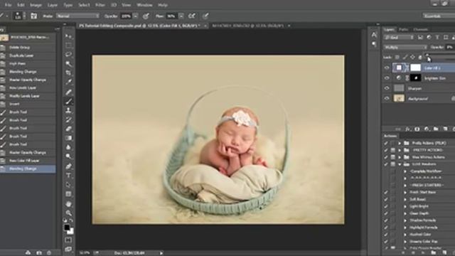 How to Edit a Newborn Image in Photoshop смотреть онлайн