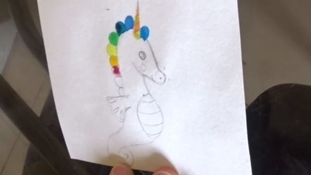 Как нарисовать необычного морского конька. смотреть онлайн