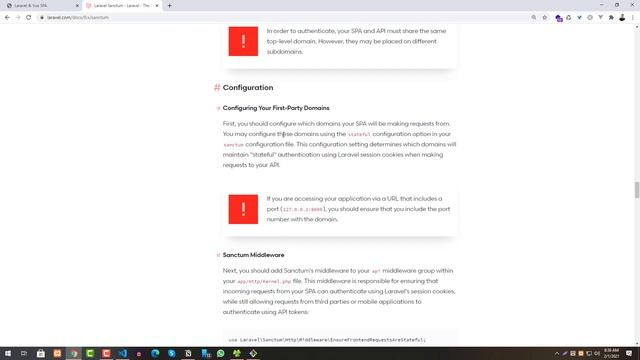 Part 15 - Laravel and Vue js SPA Authentication using Laravel Sanctum смотреть онлайн
