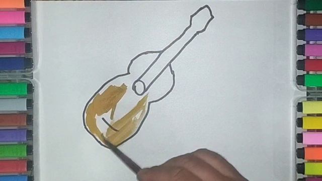 Bolalar uchun gitara rasm chizish/Draw a guitar for kids/Рисуем гитару для смотреть онлайн