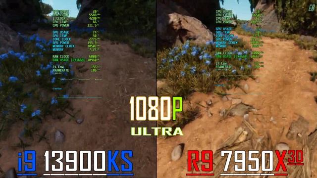 RYZEN 9 7950X3D vs INTEL i9 13900KS // PC GAMES BENCHMARK TEST || смотреть онлайн
