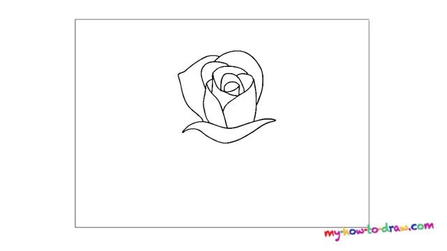 How to draw a rose - Easy step-by-step drawing lessons for kids смотреть онлайн