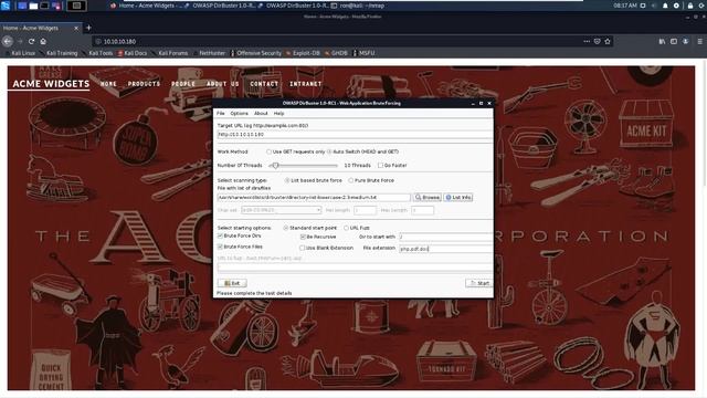 Dirbuster - Directory BruteForce смотреть онлайн