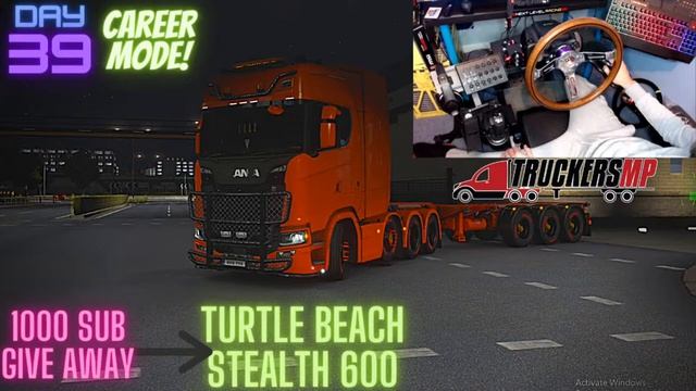 ETS 2 Day 39= 1000 SUB GIVEAWAY= STAND A CHANCE TO WIN A SET Turtle Beach Stealth 600 смотреть онлайн