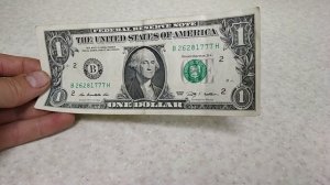 Реальная цена банкноты 1 доллар!