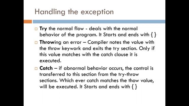 Exception Handling in VC++ смотреть онлайн