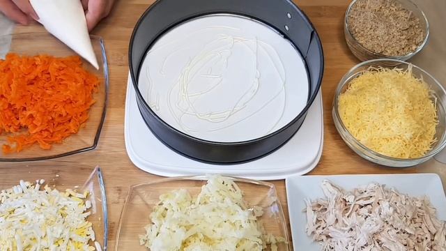 Mimoza Salatının Hazırlanması/ Салат Мимоза/Азербайджанская кухня/NuşOlsun