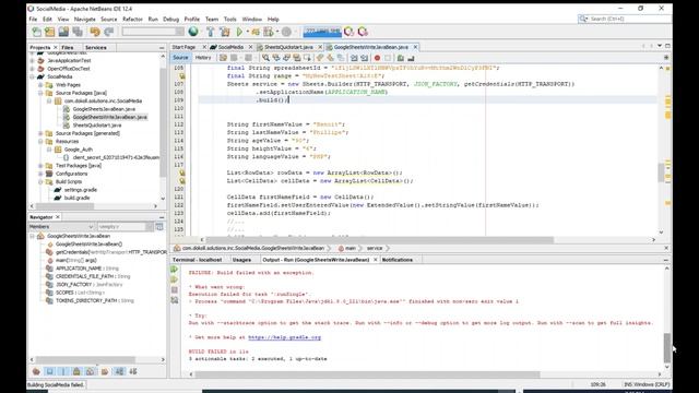 #Google #Sheets v4 #Java App Write Data Test using #NetBeans смотреть онлайн