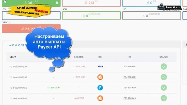 Merchant Settings Payeer | HYIP Doubler