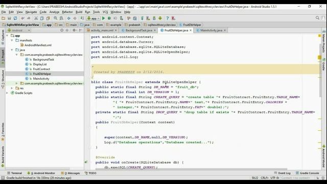 Android Studio Tutorial - 80 - Working with RecyclerView and SQLite Database смотреть онлайн
