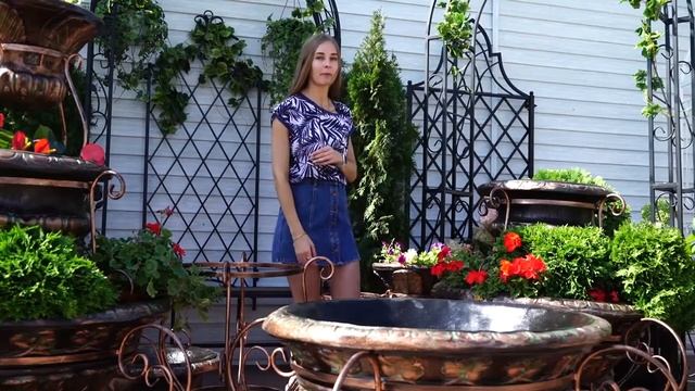 Как украсить сад декоративными вазонами - Мастер класс Hitsad смотреть онлайн