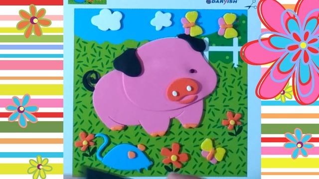 Поделка из фоамирана своими руками Свинка и мышонок смотреть онлайн