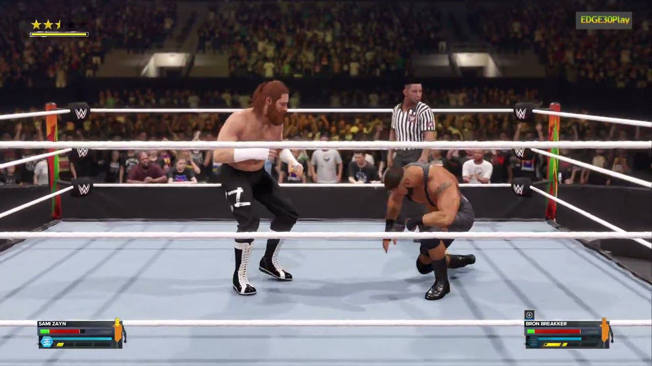 WWE2K24 Sami Zayn (c) vs Bron Breakker смотреть онлайн