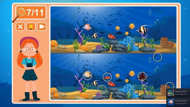 Viki Spotter: Undersea, Level 9 Walkthrough, 1080p/60FPS. смотреть онлайн