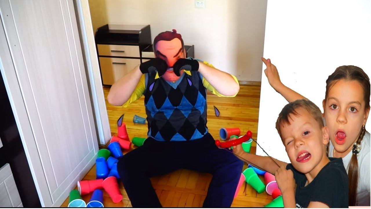 Hello Neighbor ЧЕЛЛЕНДЖ мы против ПРИВЕТ СОСЕДА в Реальной Жизни смотреть онлайн